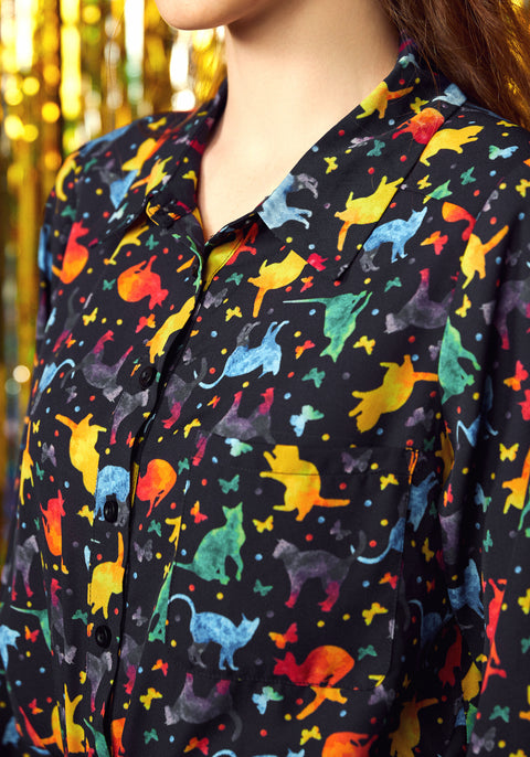 Chemise boutonnée « Tout sur moi »-1