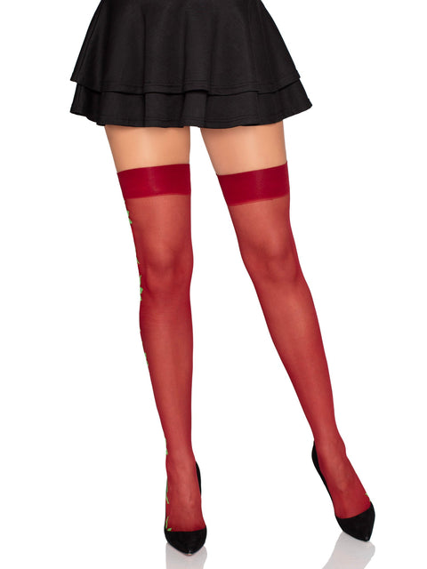 Bas cuissardes à fleurs Roselle-1