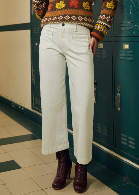 Pantalon court à jambes larges Boho Bliss-3