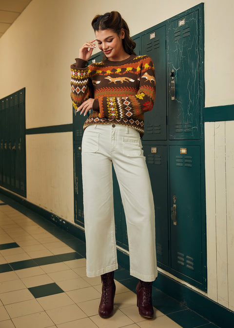 Pantalon court à jambes larges Boho Bliss-2