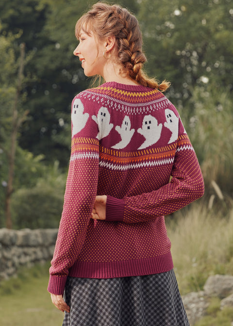 Pull Fair Isle « Tu as été ghosté(e) »-5