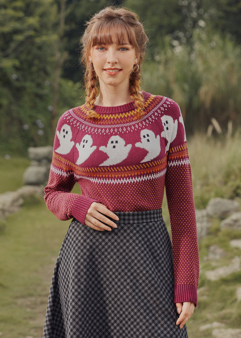 Pull Fair Isle « Tu as été ghosté(e) »-3