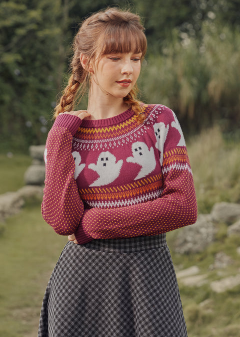 Pull Fair Isle « Tu as été ghosté(e) »-6