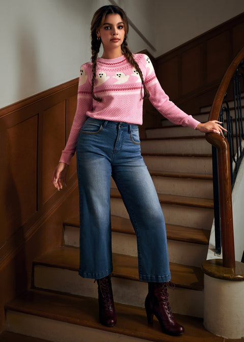 Pull Fair Isle « Tu as été ghosté(e) »-3