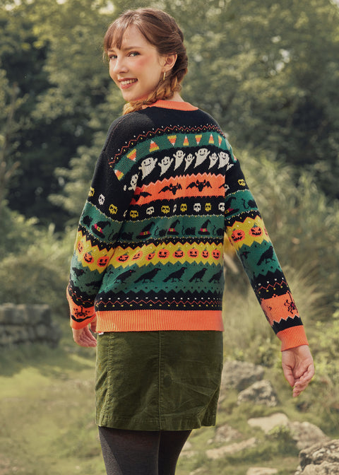 Pull Fair Isle « Fright Night Delight »-4