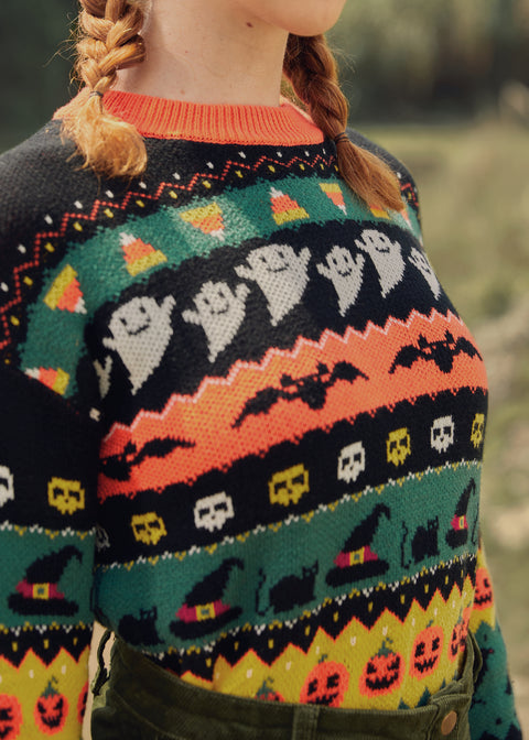 Pull Fair Isle « Fright Night Delight »-3