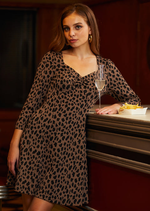 Robe léopard asymétrique impératrice-1