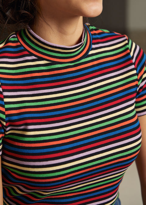 Haut à col montant « Murmures d'automne »-1