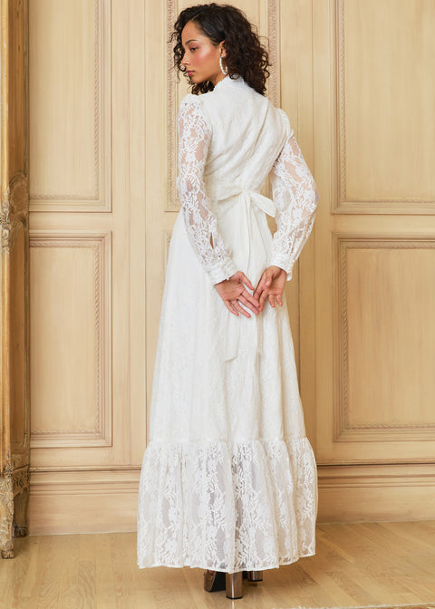 Robe longue corsetée en dentelle Beth de GUNNE SAX pour ModCloth-6