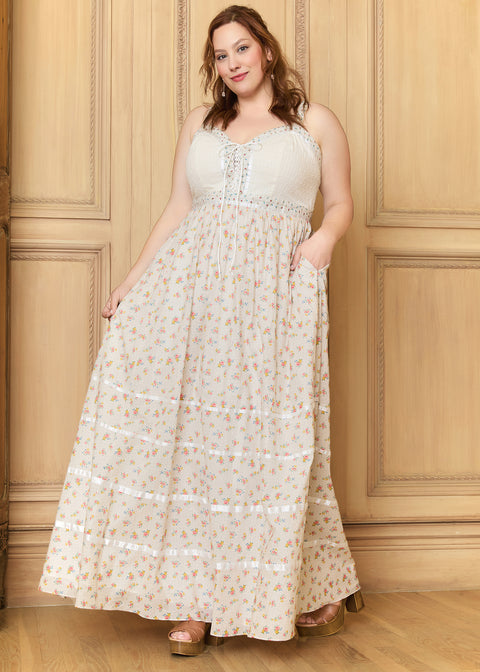 Robe longue à lacets Reyna de GUNNE SAX pour ModCloth-1