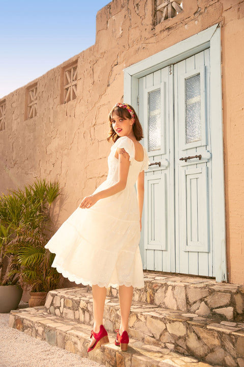 Robe midi Sweetheart Soirée à devant torsadé-4