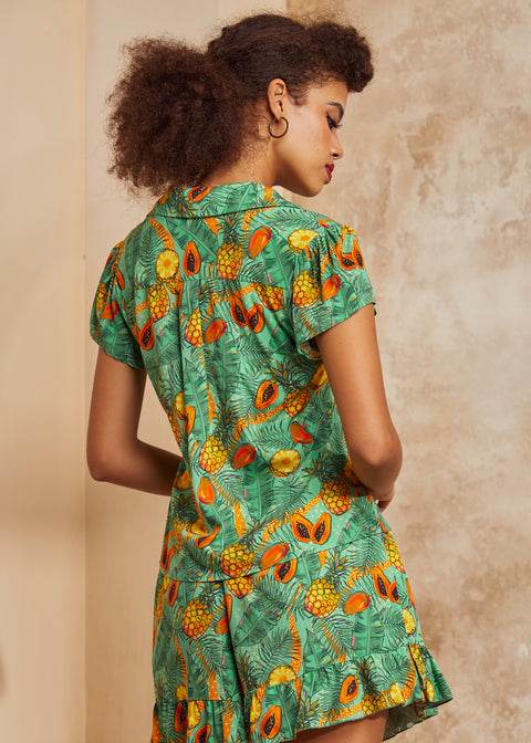 Appelez-la une chemise à col camp classique-3