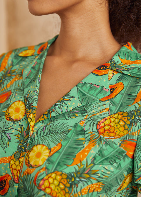 Appelez-la une chemise à col camp classique-1