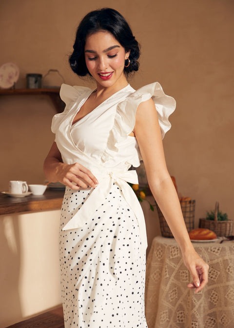 Haut enveloppé de volants-4