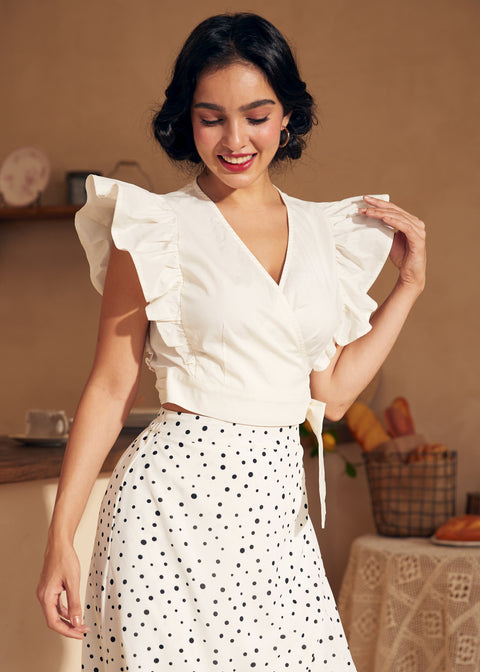 Haut enveloppé de volants-2