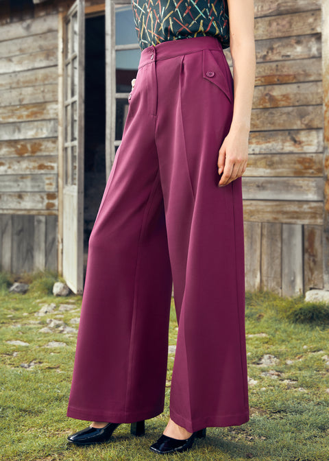 Pantalon large pour après-midi paresseux-6