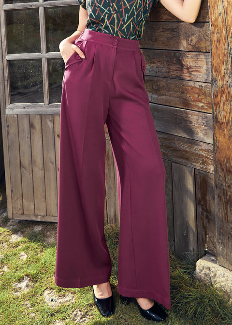 Pantalon large pour après-midi paresseux-2
