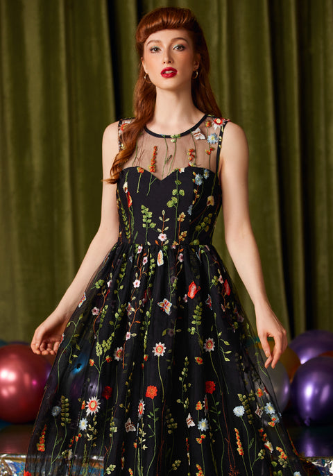 Robe longue Mystique Mirage cintrée et évasée-5