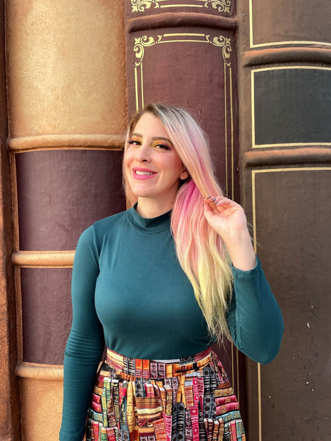 Haut vert chasseur à col montant-1