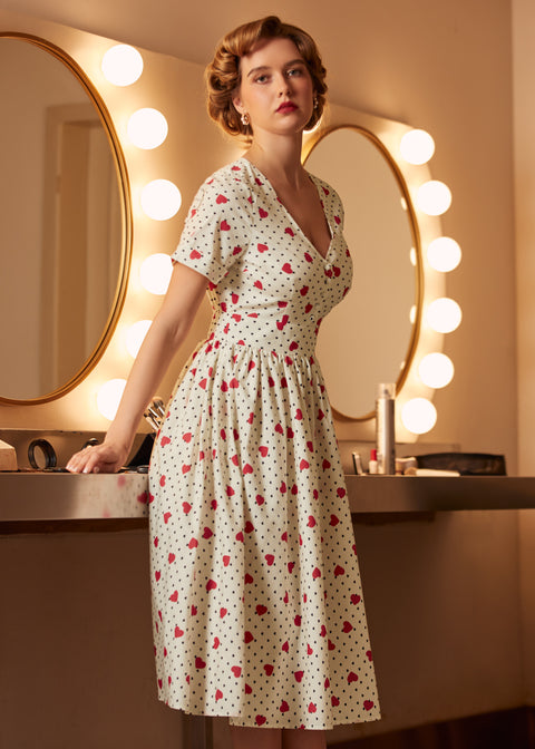 Robe cintrée et évasée, une trouvaille vintage !-4