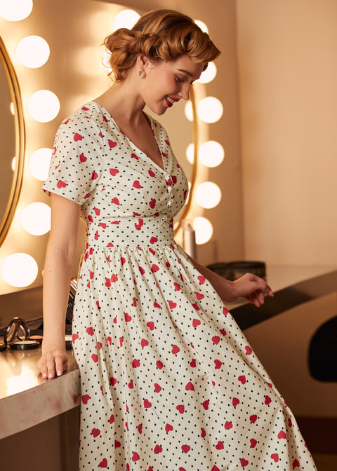 Robe cintrée et évasée, une trouvaille vintage !-5