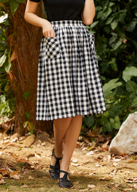 Jupe midi brise océanique-4