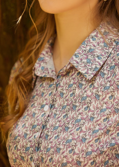 Chemise boutonnée Goose in Bloom (Édition Lapins)-1