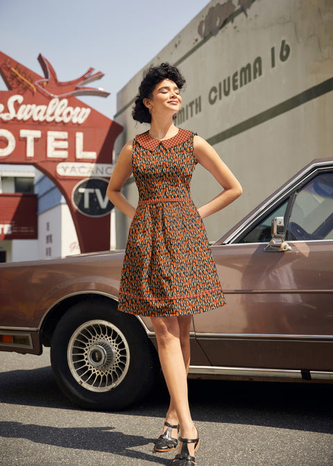 Robe à col champignon-1