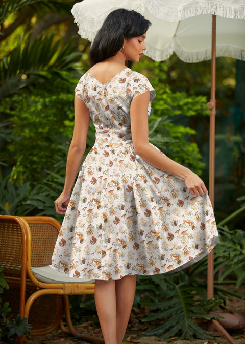 Robe Greta Animaux de la forêt-2