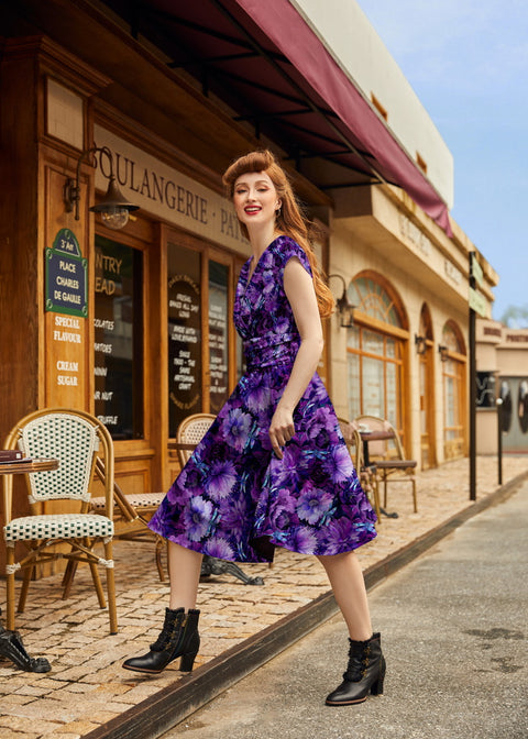 Robe Greta à fleurs libellule-1