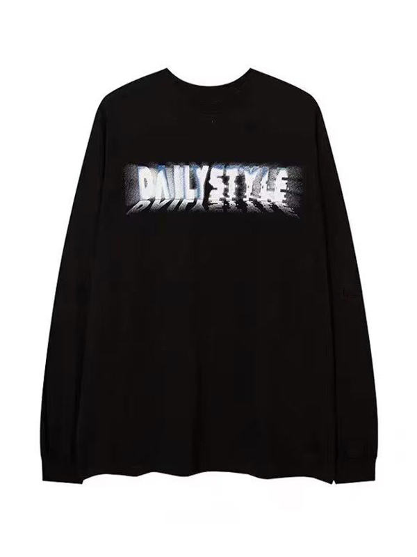 Camiseta de manga larga con estampado de pintura vintage para hombre-1