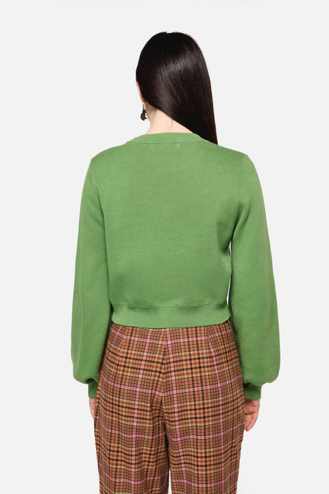 Pull en maille avec vache qui broute-2