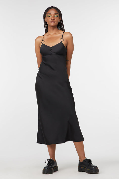 Robe Lizzie en satin coupée en biais-6