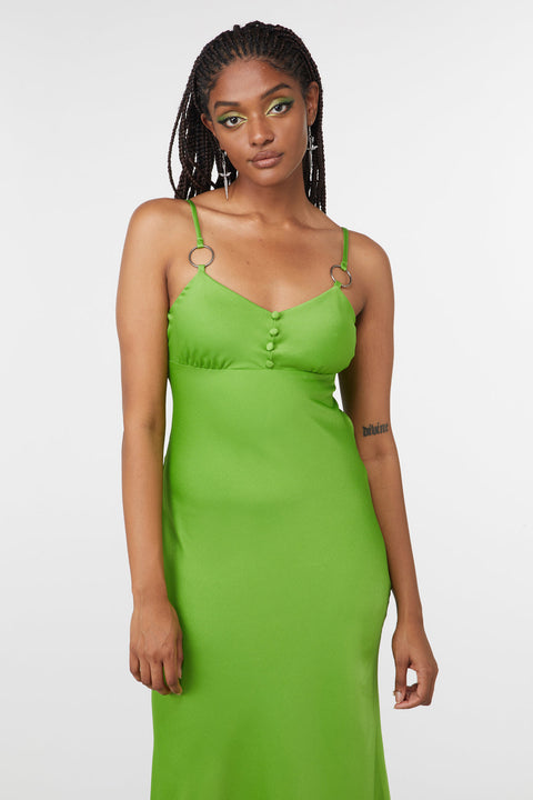 Robe Lizzie en satin coupée en biais-4