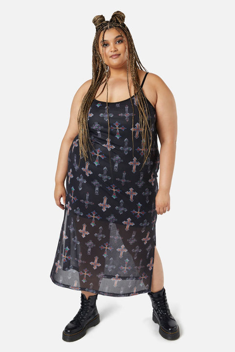 Robe en résille Hope Had Die-3