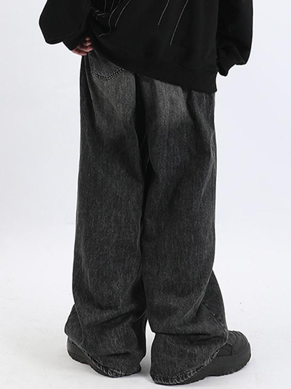 Vaqueros holgados lavados con degradado para hombre-1