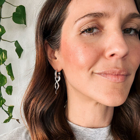 Breloques pour créoles Huggie épaisses en forme de serpent-6