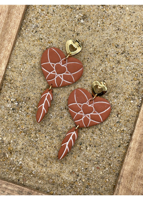 Boucles d'oreilles pendantes attrape-rêves-1