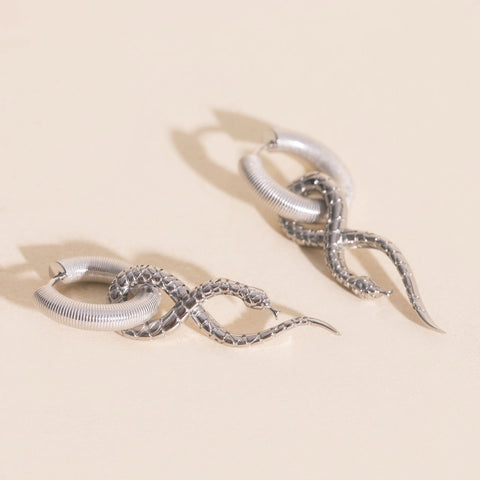 Breloques pour créoles Huggie épaisses en forme de serpent-4