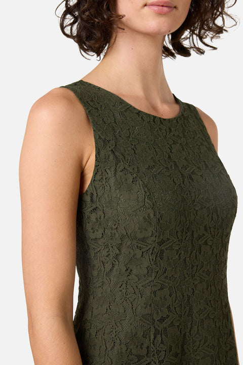 Robe midi en dentelle Amara-1