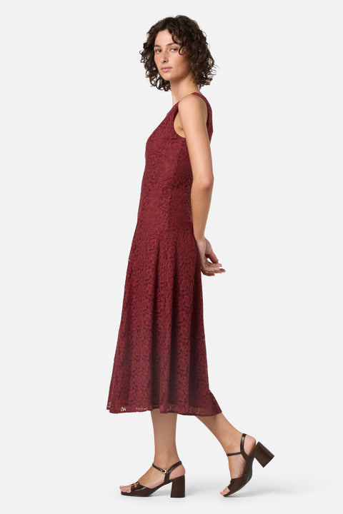 Robe midi en dentelle Amara-7