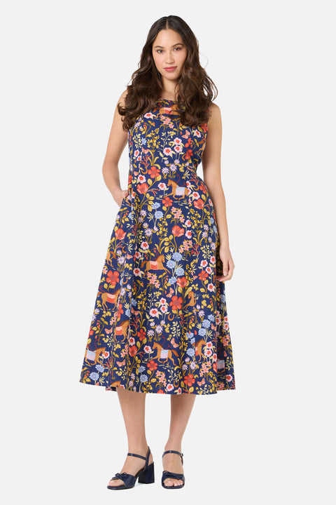 Robe midi à motifs de chevaux-2