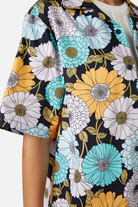Chemise Lottie rétro à fleurs-1