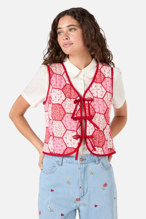 Gilet matelassé patchwork-2