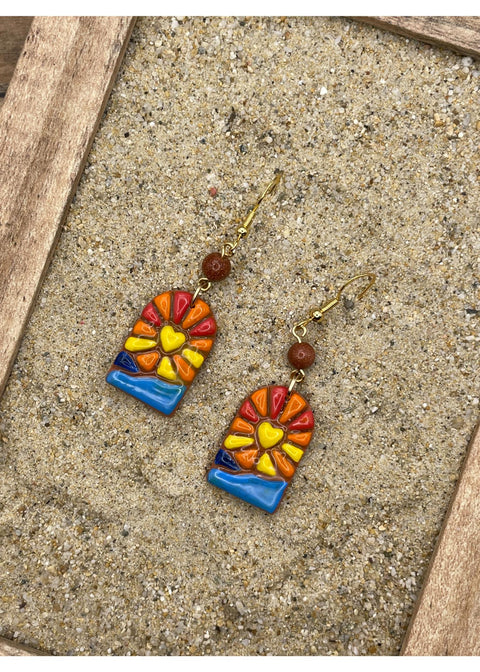 Boucles d'oreilles pendantes Sunset-2