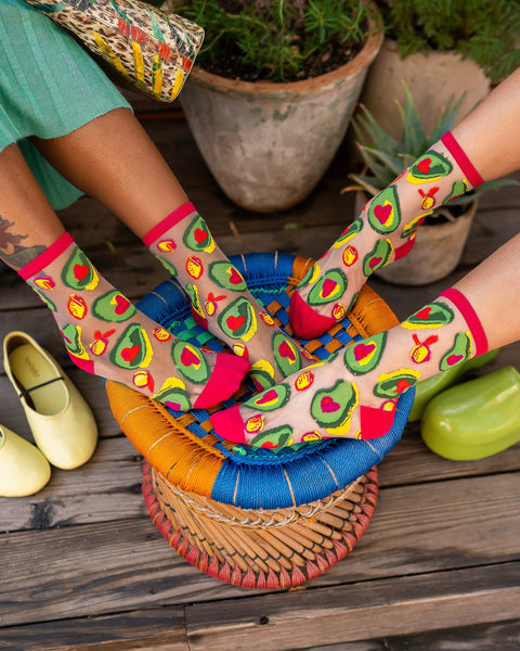 Chaussettes transparentes Avocado Lover-2