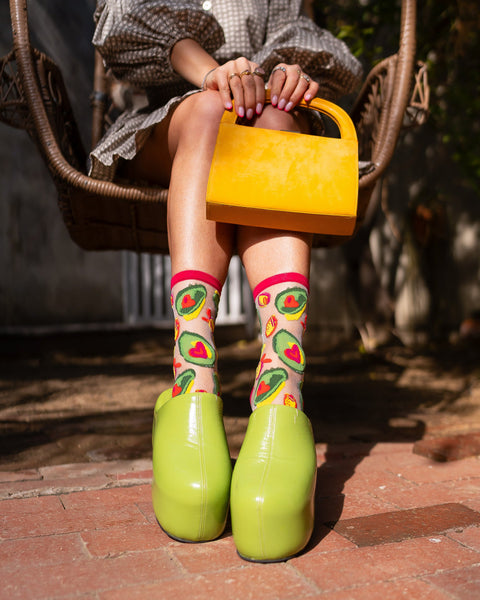 Chaussettes transparentes Avocado Lover-5