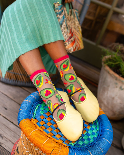 Chaussettes transparentes Avocado Lover-7