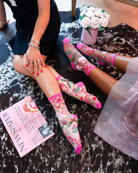 Chaussettes Balletcore transparentes mi-mollet-7