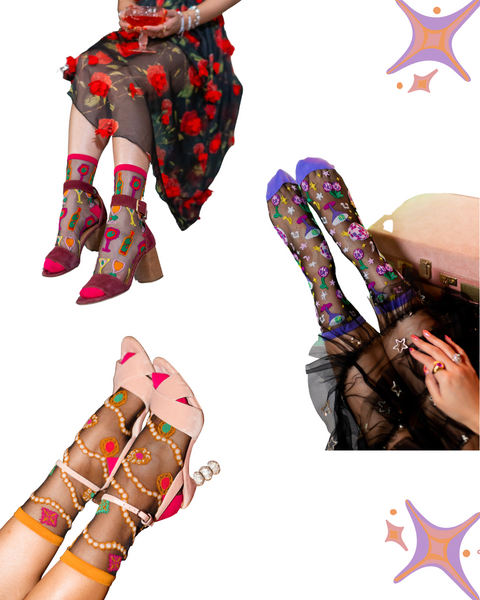 Lot de chaussettes noires transparentes 1 ?? Happy Hour-1